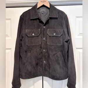 Lucky Brand Men's Suede Trucker Jacket - Black